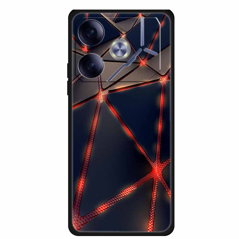 For Tecno Pova 6 Phone Case 6.78" Animal Black Silicone Soft Back Cover Cases For Tecno Pova 6 Case Pova6 Coque Funda Shockproof