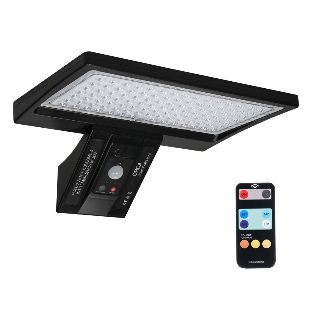 104LEDs Solar Wall Lamp Outdoor Waterproof Wall Light PIR Motion Sensor Light with Remote Control 3