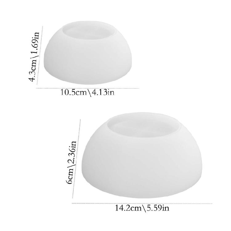 Round Bowl Silicone Molds Easy Demold For Making Candle Container Storage Bowl Flowerpot Home Decoration Resin Casting