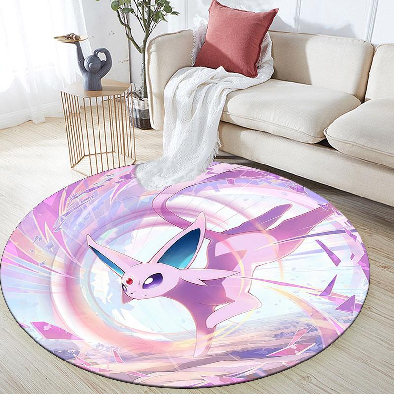 Mew,Round Area Rug,Carpet Rug for Living Room Bedroom Sofa Playroom Decor,Non-slip Floor Mat