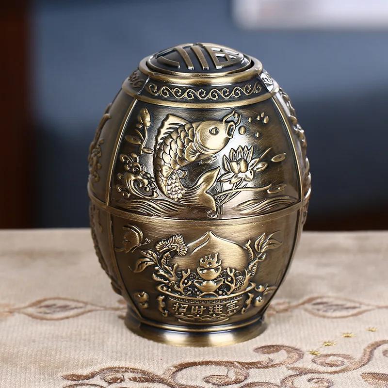 Fashion metal retro toothpick holder toothpick box European automatic toothpick box household storage decoration ornaments