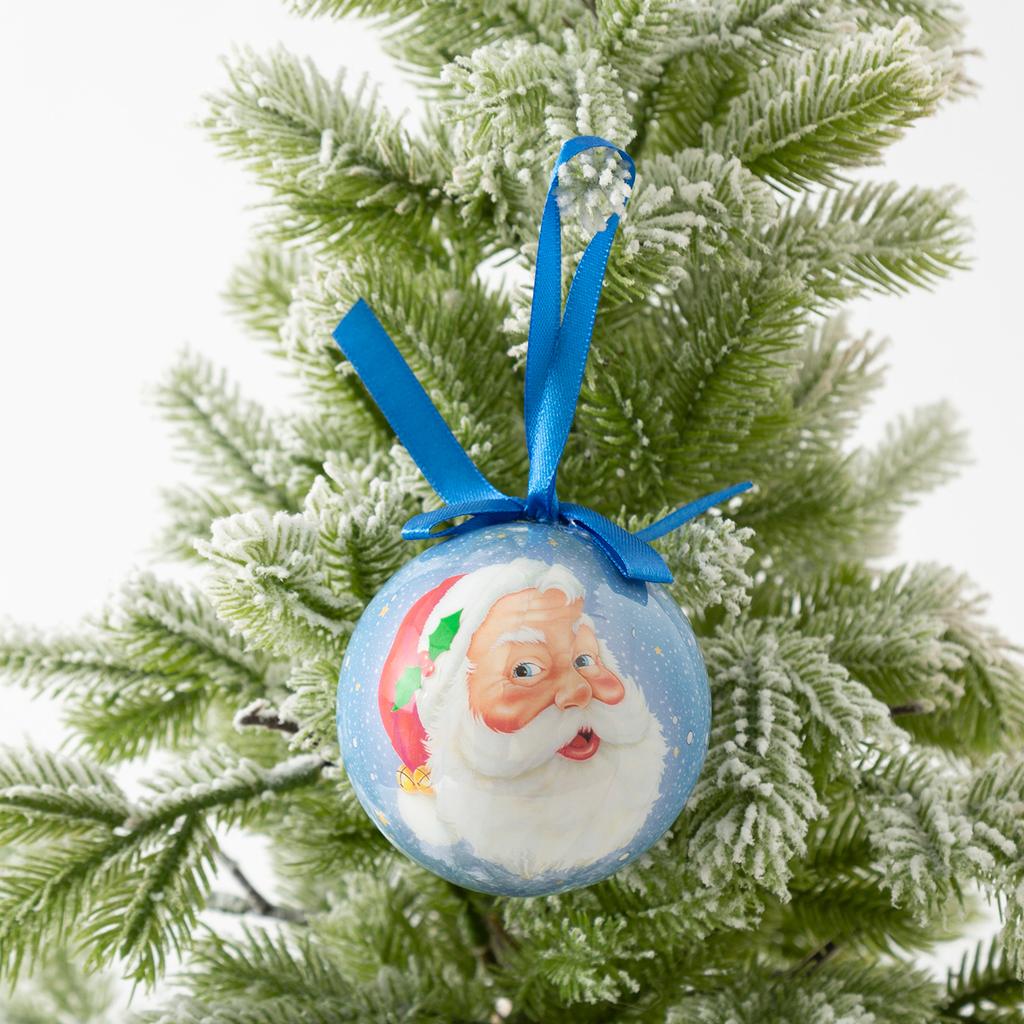 8cm Christmas Tree Decor Ball Bauble Printed Xmas Party Hanging Ball Ornament for Home Christmas Decorations