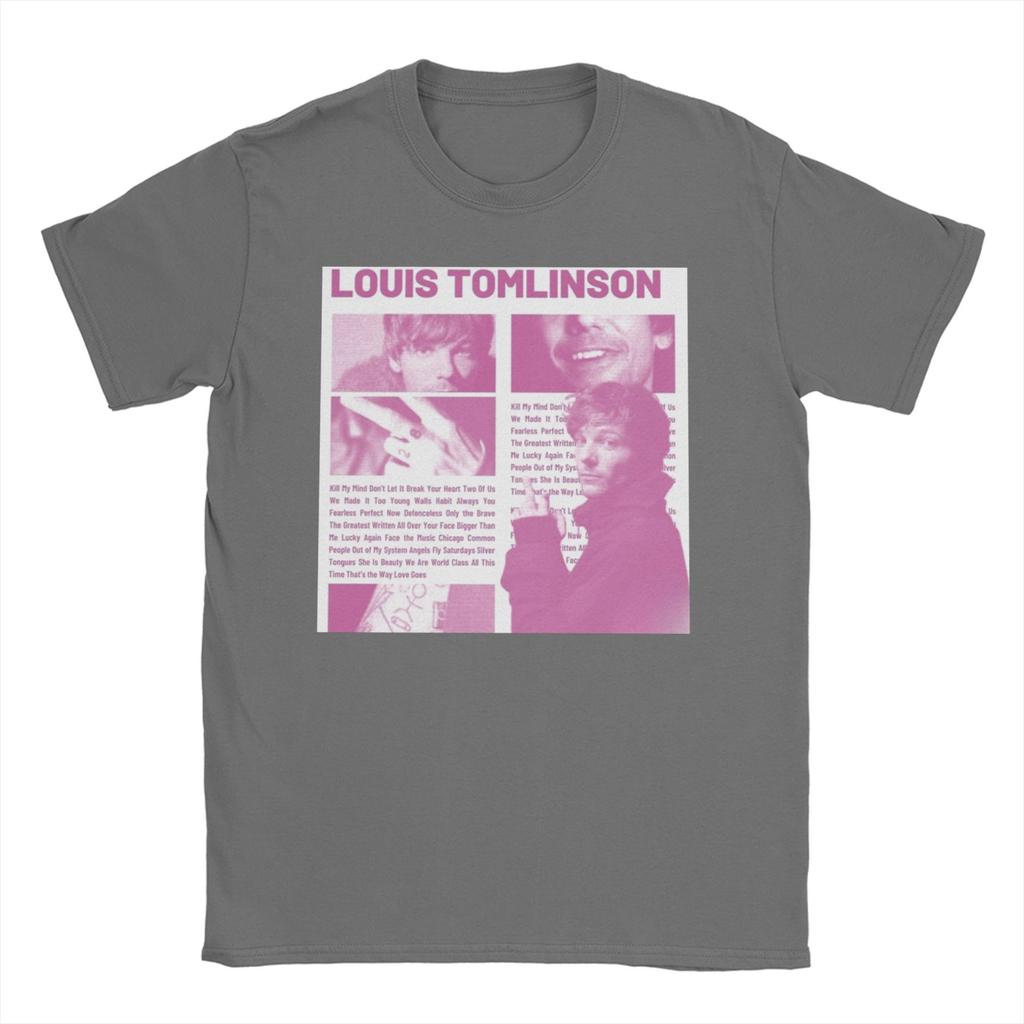 Vintage T Shirt Summer L/Louis Tomlinsons Trendy Cool T Shirts Singer Cotton Tshirt for Couple Y2K Retro Short Sleeve Tops
