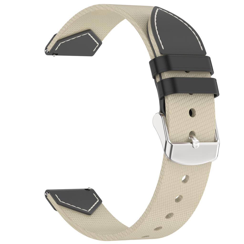 For Huawei Watch GT 5 41mm Watch Strap 18mm Nylon+Leather Adjustable Wrist Band