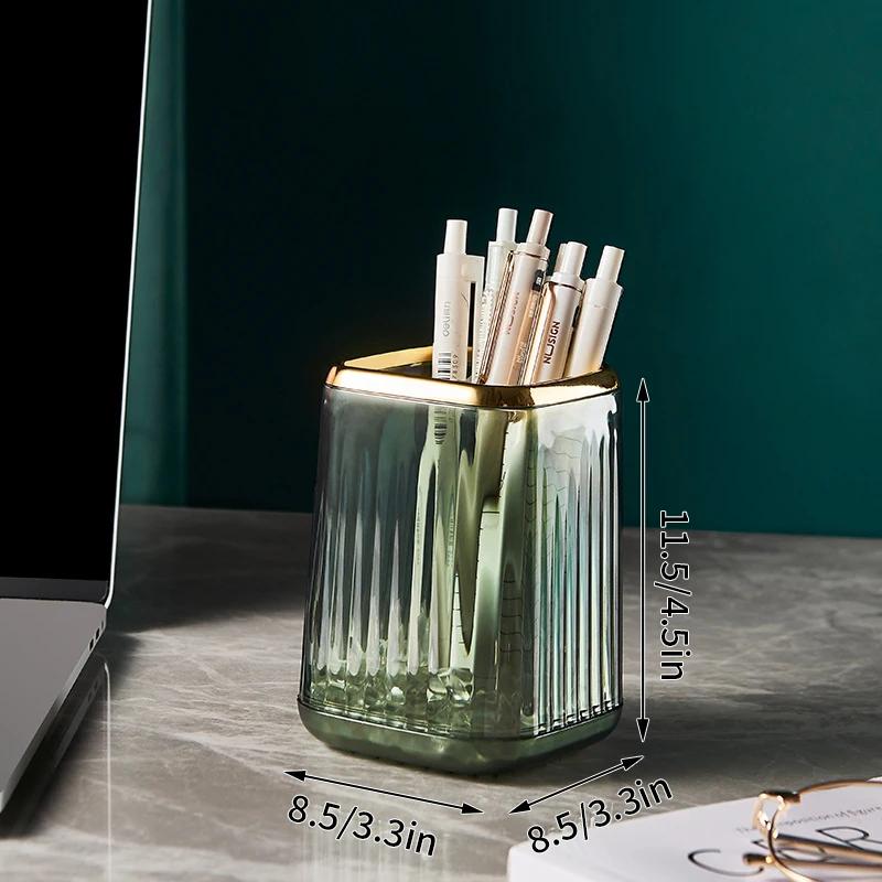 

INS Cosmetics Makeup Brushes Storage Box Luxury Makeup Organizer Box Clear Make Up Desktop Organizador Lipstick Brush Pen Holder