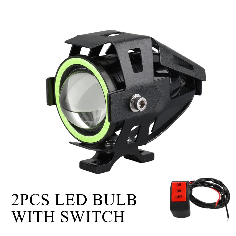 2pcs U7 motorcycle LED Spotlight Mini Headlight Car mini headlamp Fog lamp Work light Pickup truck scooter Additional headlights