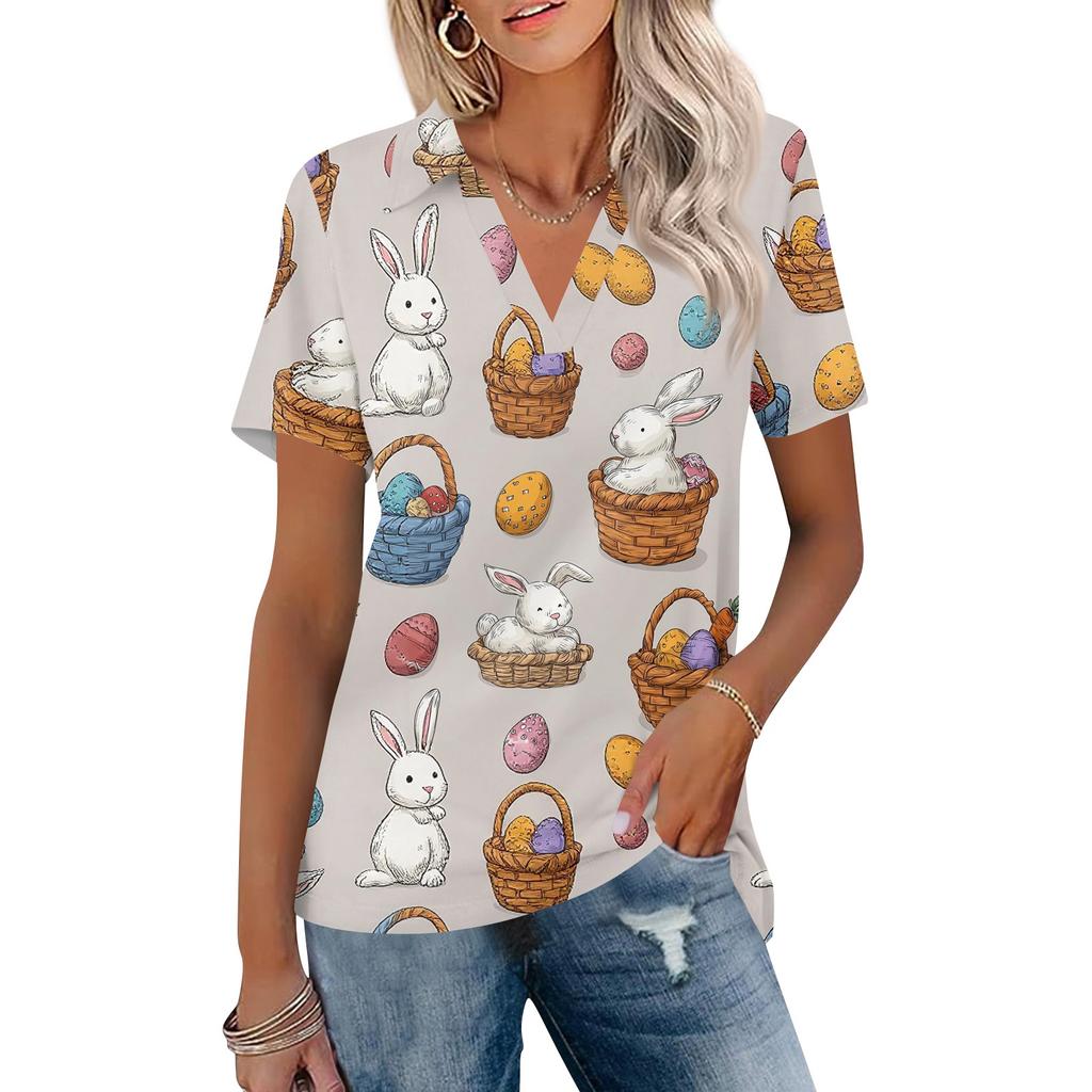 Damenmode Lässig Revers Kurzarm Farbe Hemd Damen Up Tops