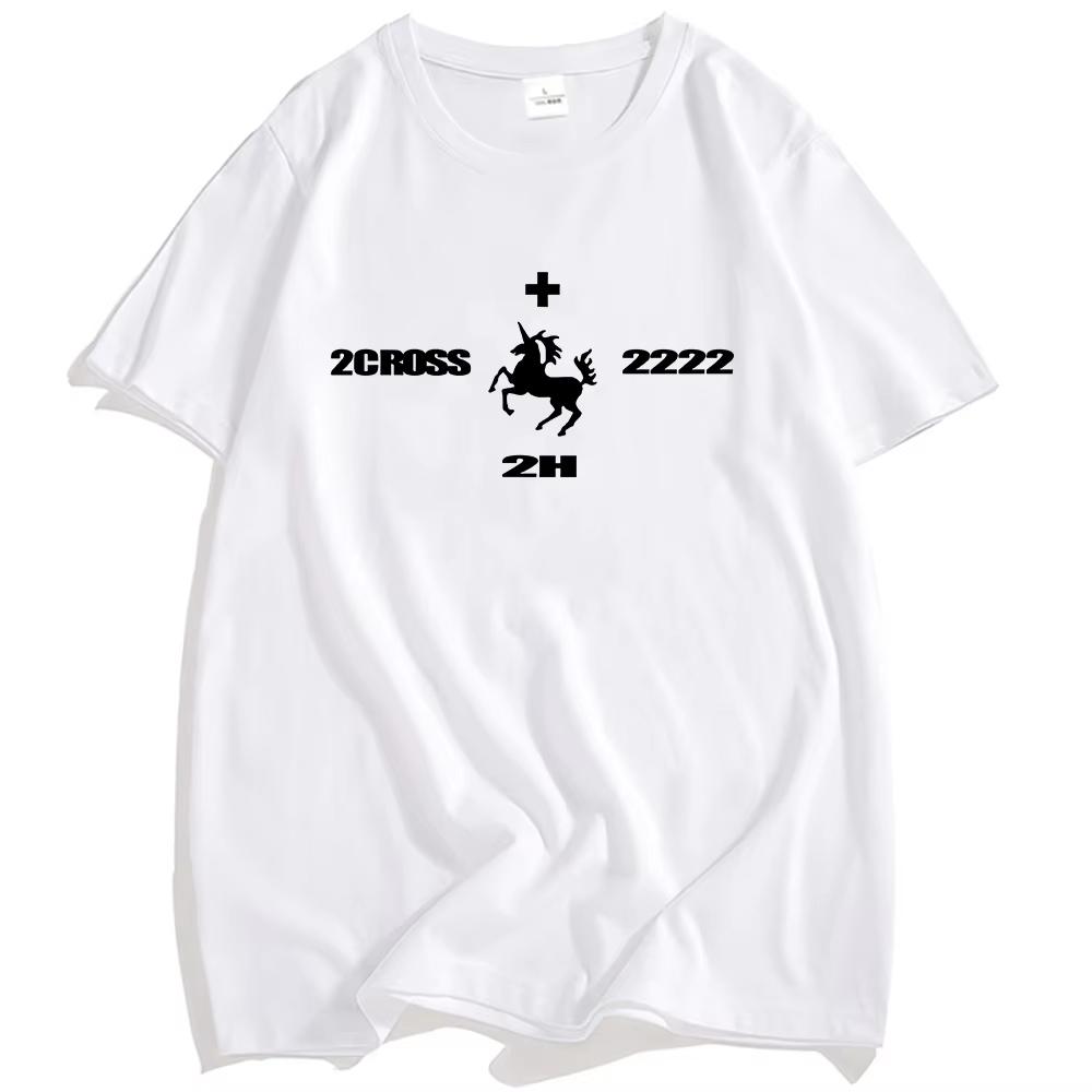 2hollis Rapper Grunge Unisex Streetwear Summer Short Sleeve T-shirt Men Women Vintage Top Loose Hip Hop Shirt Gothic Cotton Oversized T-shirts