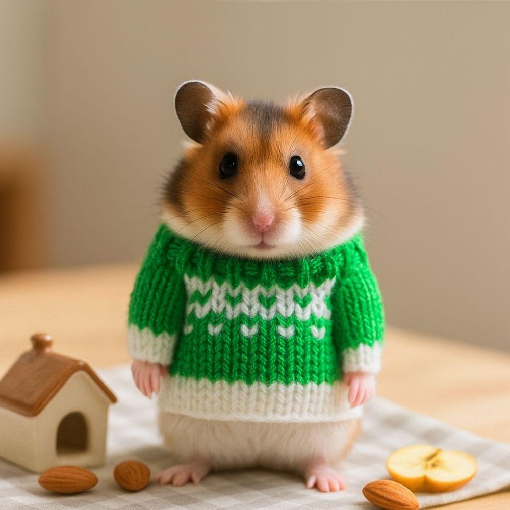 Soft Hamster Sweater Cute Knitted Sweater Party Supplies Small Pets Sweater Christmas Decoration