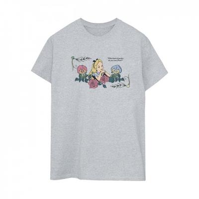 Womens/Ladies Alice In Wonderland What Kind Of Garden Cotton Boyfriend T-Shirt