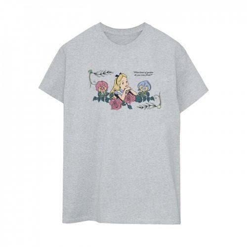 Disney Womens/Ladies Alice In Wonderland What Kind Of Garden Cotton Boyfriend T-Shirt