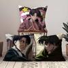 Anime A-Attack On Titan L-Levi AckermanS Kissenbezug Komfort Sofa Bett Seidig Elegant Unsichtbarer Reißverschluss Kundenspezifisches Dekokissen C