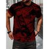 Blue And Black Marble New Men's T-shirt 3D Printed Men's Short-sleeved T-shirt Spring