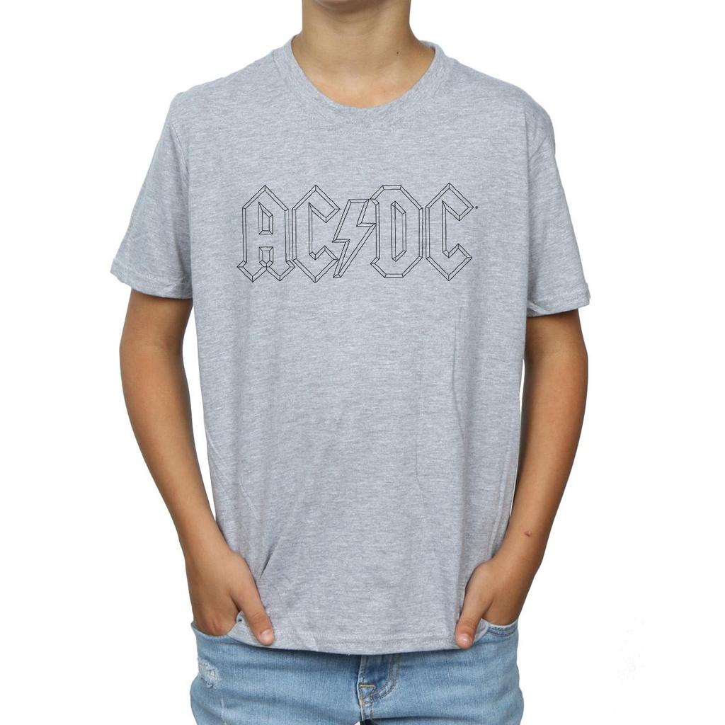 AC/DC Boys Black Outline Logo T-Shirt