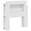 Headboard Cabinet with Storage Glossy White Engineered Wood