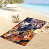 Strandtuch mit Afrikanische Tiere Print, Großes Weiches Schnelltrocknendes Handtuch für Strand Camping Schwimmen
