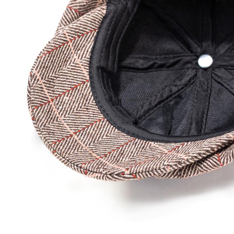 Middle-Aged and Elderly Octagonal Cap Men's Beret Autumn Winter Newsboy Caps Woolen Painter's Cap
