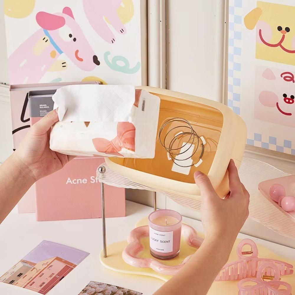 Candy Color Tissue Box Elegant Storage Tissue Holder Creative Paper Towel Box