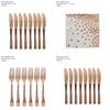 Elegant Rose Gold Stamping Party Tableware Supply Decor For Wedding And Birthday Celebrations