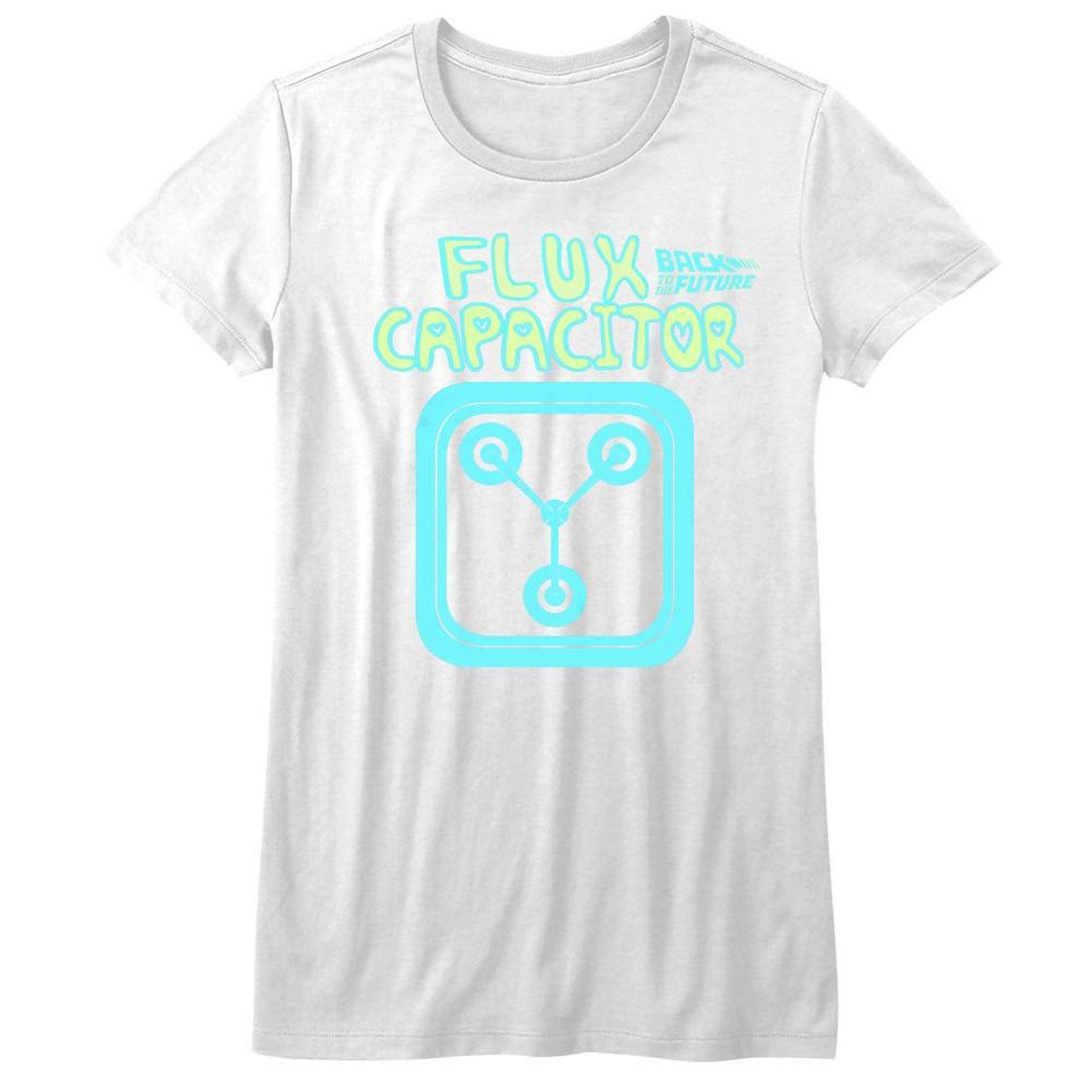 Back to the Future Fun Flux White Junior Women s T-Shirt 2XL