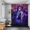 Intense Anime Character Bath Curtain -High-Quality Waterproof And Mildew-Proof Bathroom Decor For A Dramatic,Comic-Inspired Home