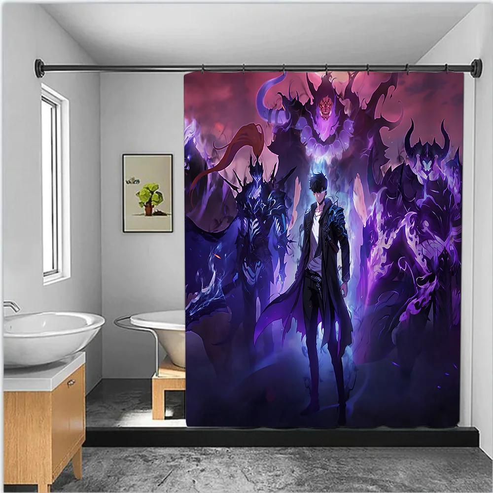 Intense Anime Character Bath Curtain -High-Quality Waterproof And Mildew-Proof Bathroom Decor For A Dramatic,Comic-Inspired Home