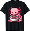 Anime Kawaii Axolotl Eating Ra Noodles Kids Teen Girl Boy T-Shirt