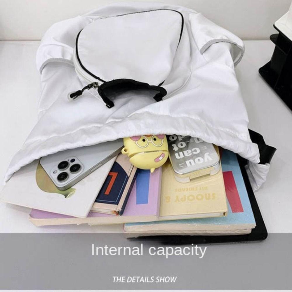 with Shoes Pocket Badminton Sports Bag Large Capacity Drawstring Fitness Bag  Men and Women