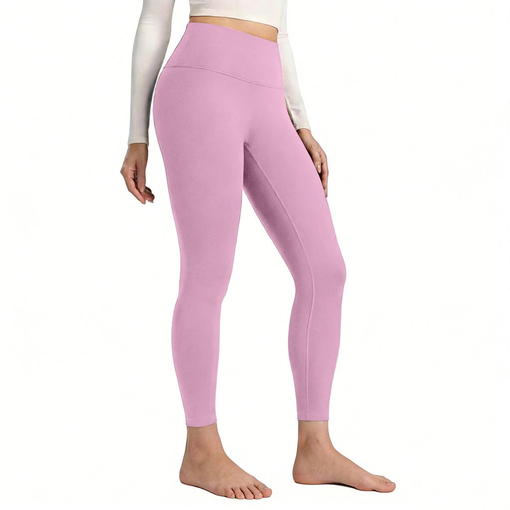 Pantalones de Yoga Fitness de Secado Rápido para Exteriores con Levantamiento de Glúteos de Color Melocotón para Mujer