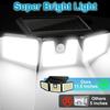 300 LED Solar Motion Sensor Lights 233led Solar Lights Outdoor 3/4 Adjustable Heads IP65 Waterproof Security LED Flood Light