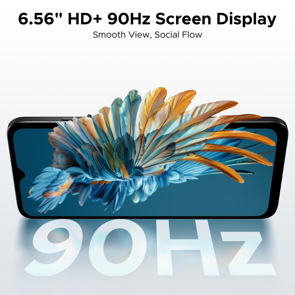Doogee Note 56 Mobile Phones, Android 16 Smartphone, 6150mAh, 8.45mm Ultra-Slim, 6.56" HD+ 90Hz, 24GB + 64GB/2TB, Face ID, GPS, OTG, FM