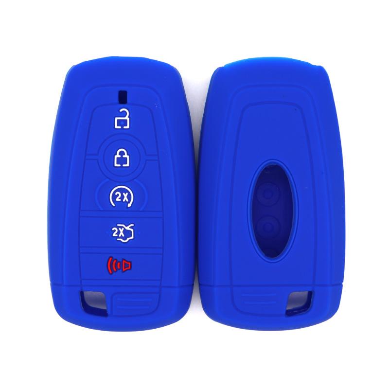Drop-proof key cover for Ford Edge Focus Mondeo Taurus Explorer 5-key smart silicone car key case cover