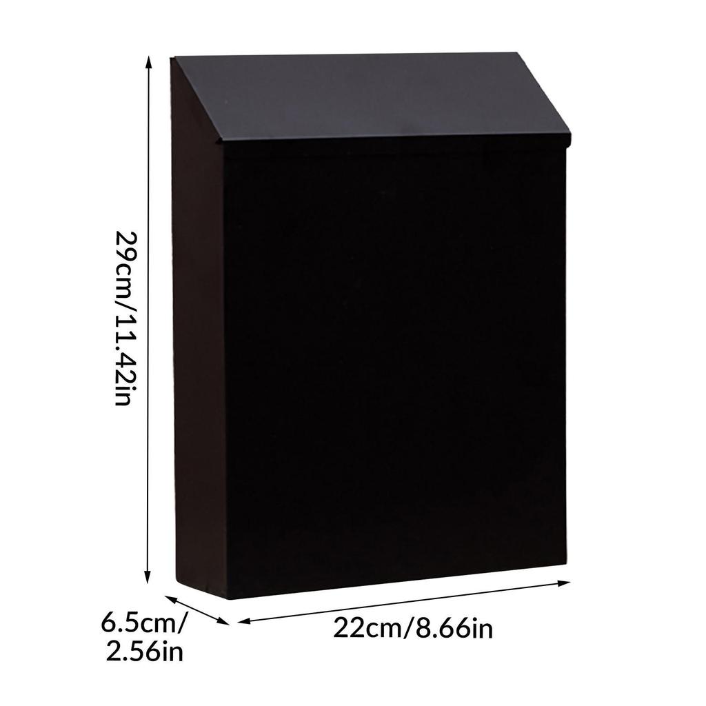 Wall Mounted Mailbox Drop Box with Lock, Letterbox ,Rainproof Newspaper Holder