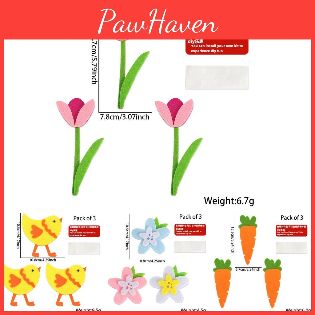 Decorațiune fermecătoare de Paște cu stegulețe din pâslă cu iepurași, abțibilduri colorate cu ouă și accente florale