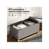 Storage Bench - MUVOE - 76 X 38 X 38 Cm - Grey - Velvet - 120 Kg