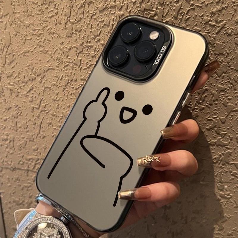 Funny Line Drawing Phone Case for For  Redmi Note 13 12 11 Pro Plus 5G 10S 12S 11S Pro Redmi 13C Plating Matte Cover Fudna