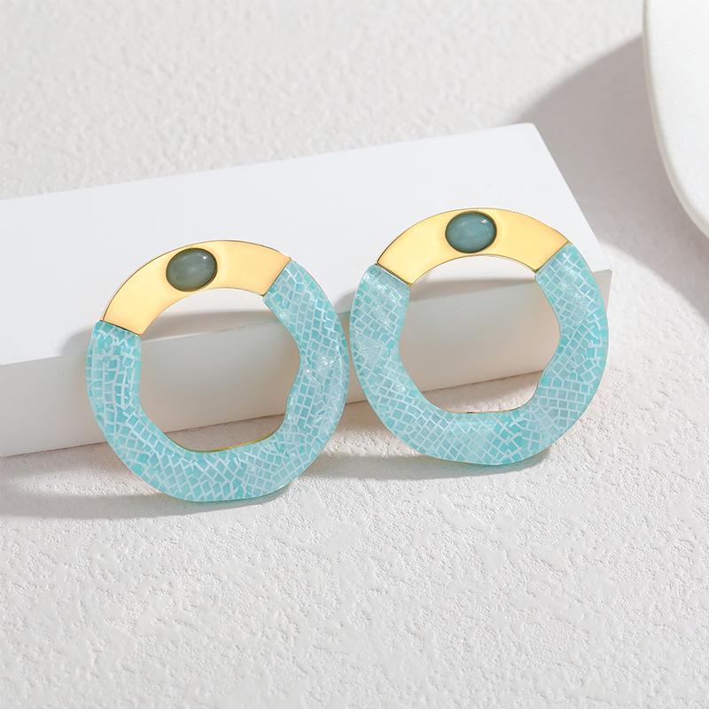 Geometric Hollow Stainless Steel Earrings - Stylish, Simple Jewelry for Women