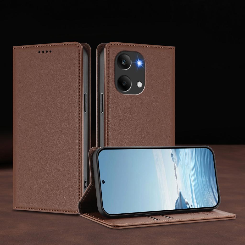 Wallet Case for Poco X8 Pro Max 5G - Leather/PU, Brown