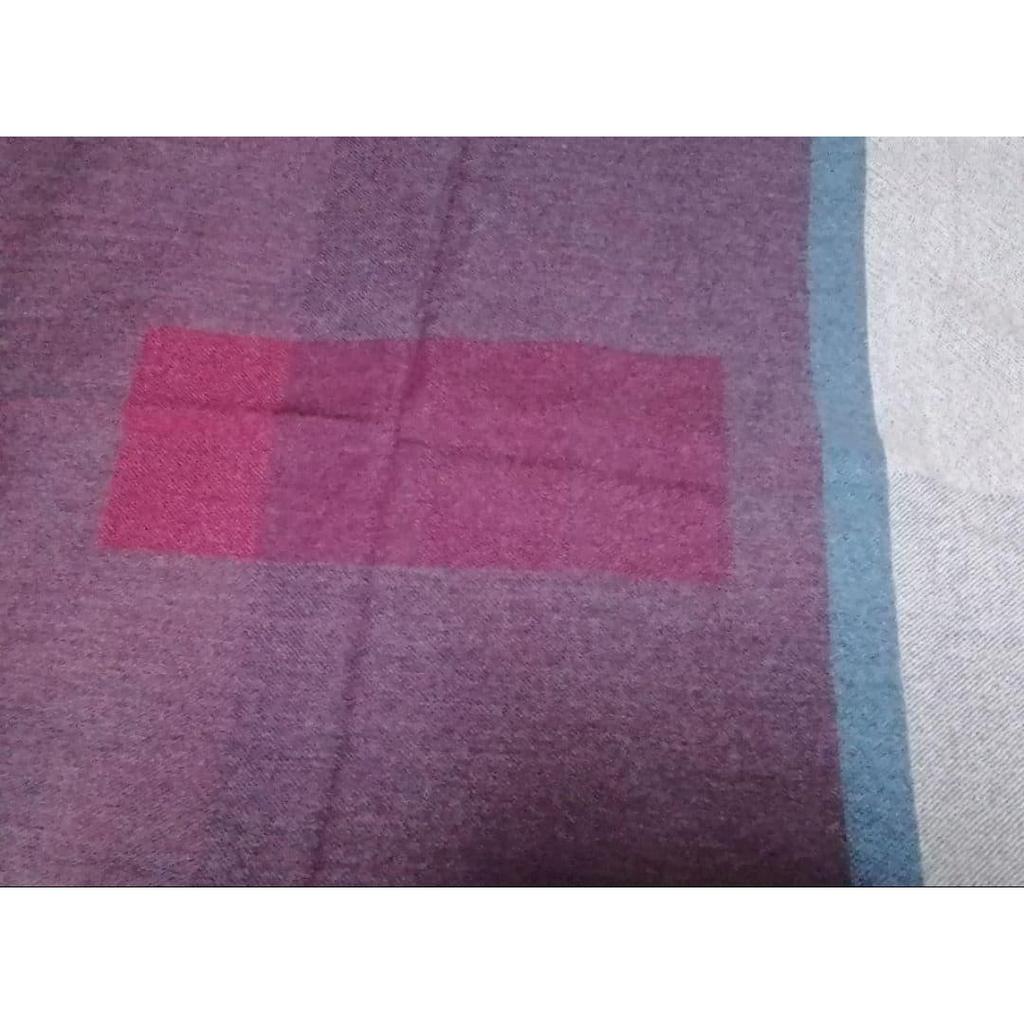 Used Fluss Stall Wool Block Pattern Bordeaux