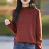 First-line Ready-to-wear Skin-friendly Velvet Half-turtleneck Sweater for Women In Autumn and Winter New Style Floral Yarn Thickened Base Sweater