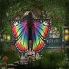 Halloween Costume for Adult Women Butterfly Wing Fairy Shawl with Antenna Headband Soft Lace Mask Cosplay Dress Up