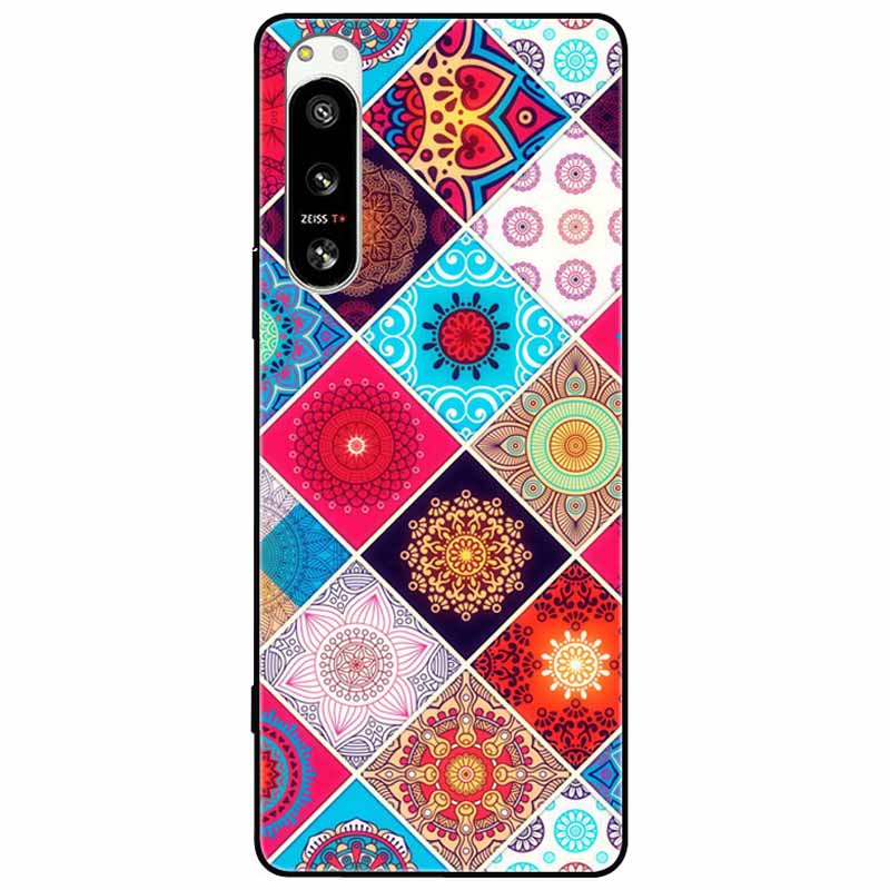 For Sony Xperia 5 IV / 10 IV Case 10IV Soft Black Silicone Forest Painted Phone Back Covers For Sony Xperia 1 IV Case TPU Coque
