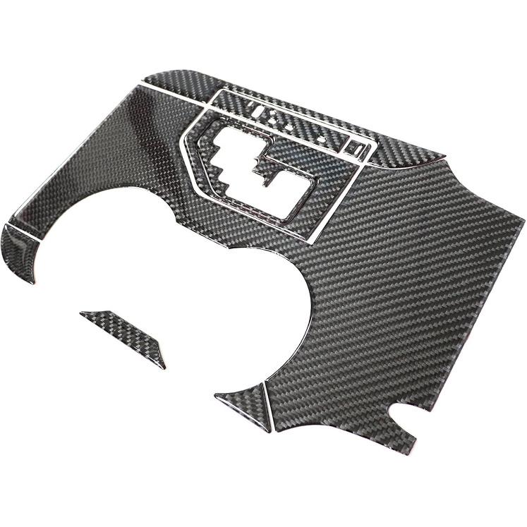 Carbon Fiber Console Gear Shift Panel Kit Trim Cover Compatible with Toyota Camry 2012-2014