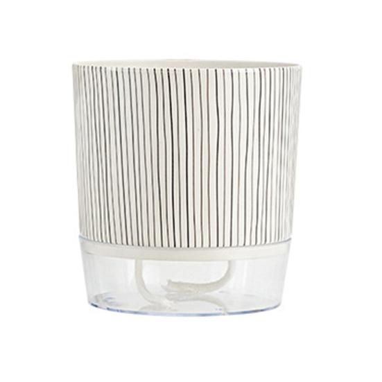 Blumentopf mit Drainagelöchern Wassereinfüllöffnung Automatischer Selbstbewässerung Hydroponischer Blumentopf Transparenter Sockel Pflanztopf Heim- Bürodekoration