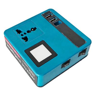 High Efficiency Power Inverter Converts 18V To 220V Includes LED Light Suitable for Outdoor Use with USB and Type C Port