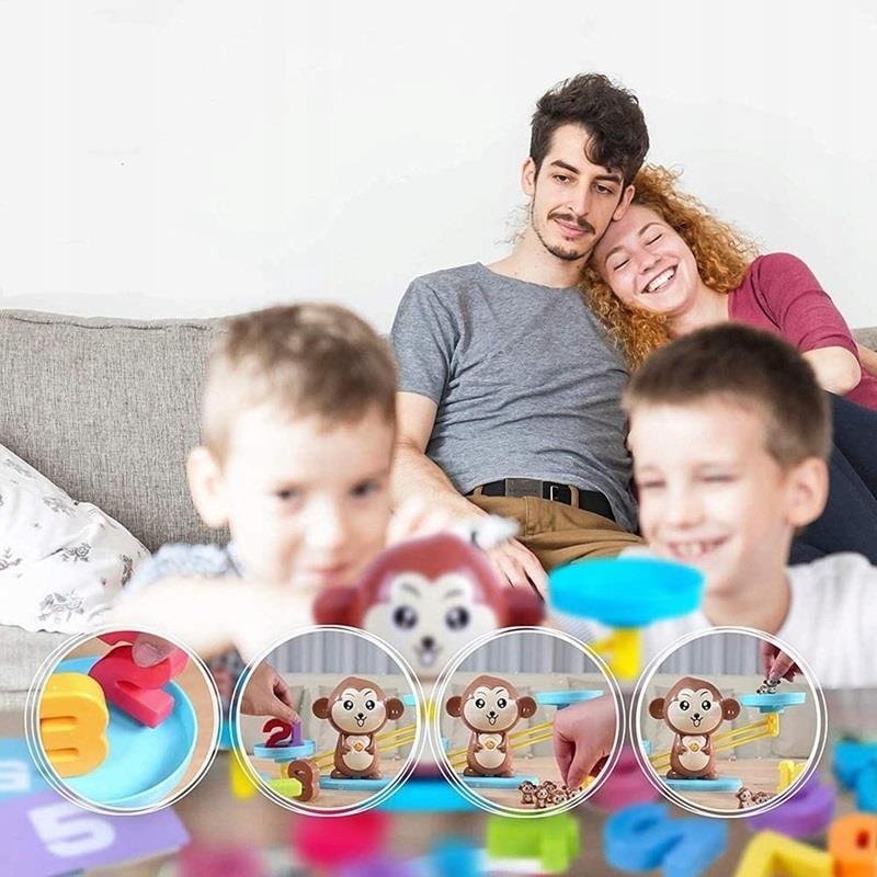 Monkey Scale Educational Game Learning Counting Numbers For Children
