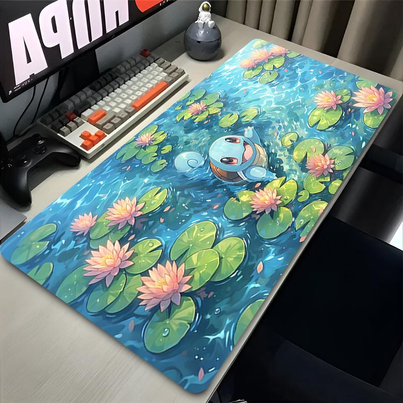 Mouse Pad Gamer Computer Cabinet Large Xl Desk Mat Psquirtle Keyboard Anime Pc Gaming Accessories Mousepad Carpet