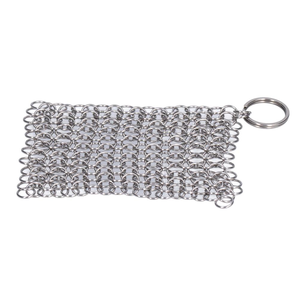 Cast Iron Cleaner Scrubber Stainless Steel Scraper Silver Kitchen Cleaning Tool for Cookware