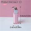 4ml Leerer Lipgloss-Tiegel Klarer Quadratischer Kosmetikbehälter mit Großer Bürste Schlüsselanhänger Lipgloss-Tiegel Make-up-Probenflasche
