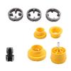 AEE4-PVC Thread Maker Tool Pipe Threader Plumbing Tool Kit Pipe Threader Set 1/2In 3/4In 1In Dies Plastic Pipe Tap Die Set